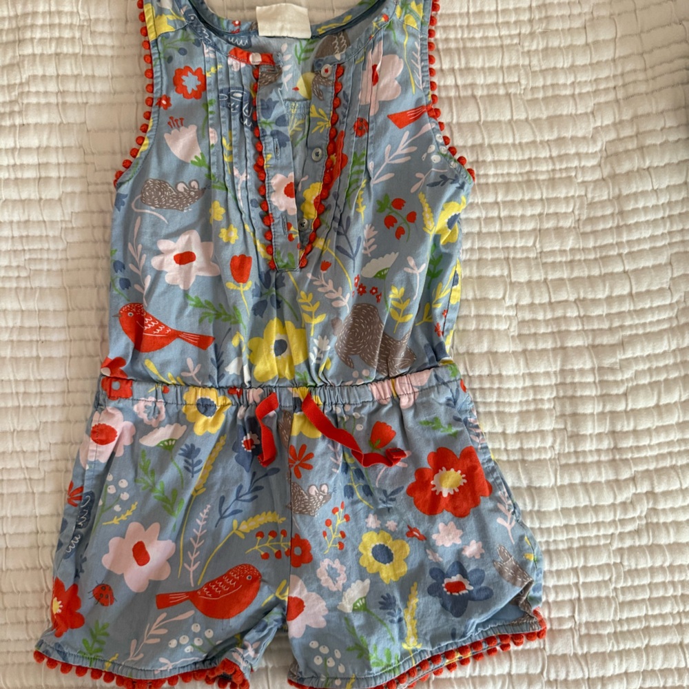 Boden Colorful Floral Kids Romper